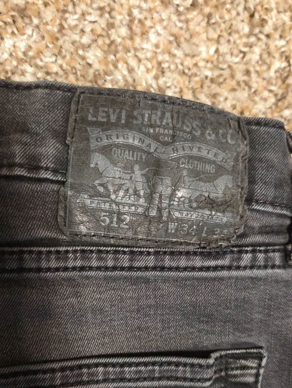 LEVI'S Men's 512 Slim Taper Jeans in Washed Black